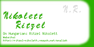 nikolett ritzel business card